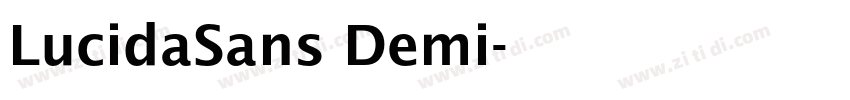 LucidaSans Demi字体转换